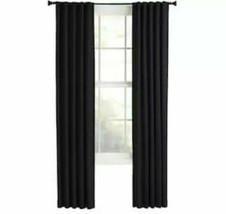 Style Selections Bernard 63"&84" Black Polyester Back Tab Single Window Curtain - $14.85+