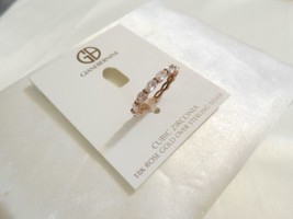 Giani Bernini 18k size 8 Rose Gold Sterling Silver Eternity Band Ring K665 $110 - £37.60 GBP