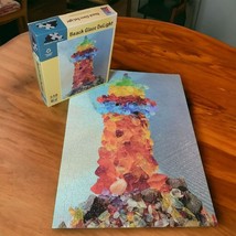 Beach Glass Delight Lighthouse Michigan Puzzle 550 Pieces USA Rocks Lake... - £13.80 GBP