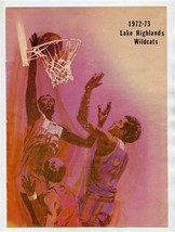 Lake Highlands Wildcats 1972-73 High School Basketball Program Dallas Texas - $21.78