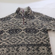 True Grit Men's Beige & Black 1/4 Zip Pullover Sweater Jacket Sz Medium Chest 44 image 9