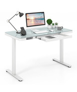 48-Inch Height Adjustable Electric Standing Desk with Drawer-White - Col... - $7,812.85 MXN