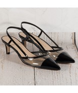 Stuart Weitzman Womens Mondrian 50 Slingback Color Black/Flannel Size 8 B - €131,64 EUR