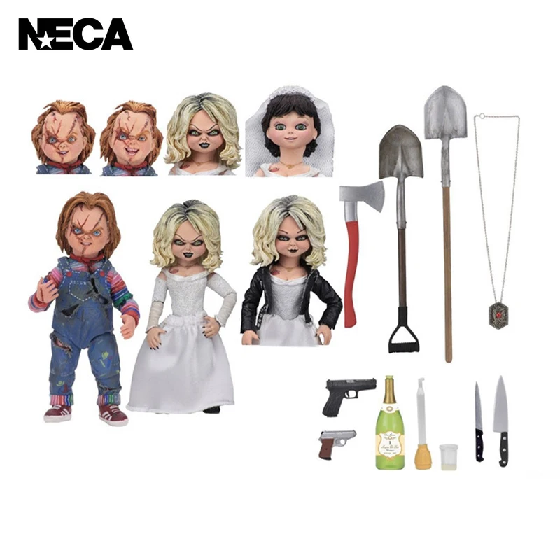 NECA Chucky Child&#39;s Play ghost baby Double suit 10cm Action Figures Movie Figure - £74.01 GBP