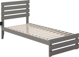AFI Oxford Island Bed with Footboard and Turbo Charger, Twin XL, Grey - £219.46 GBP
