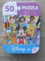 New Disney Mickey Mouse &amp; Friends Puzzle 5&quot;x 7&quot; 50 Pcs In Tin New! - £6.70 GBP