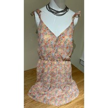 Romantic Budding Bouquet Floral Chiffon by Promesa Mini Dress sz medium - $10.80