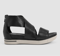 Eileen Fisher Sport Tumbled Leather Sneaker Sandal Black $195 9 - $89.28