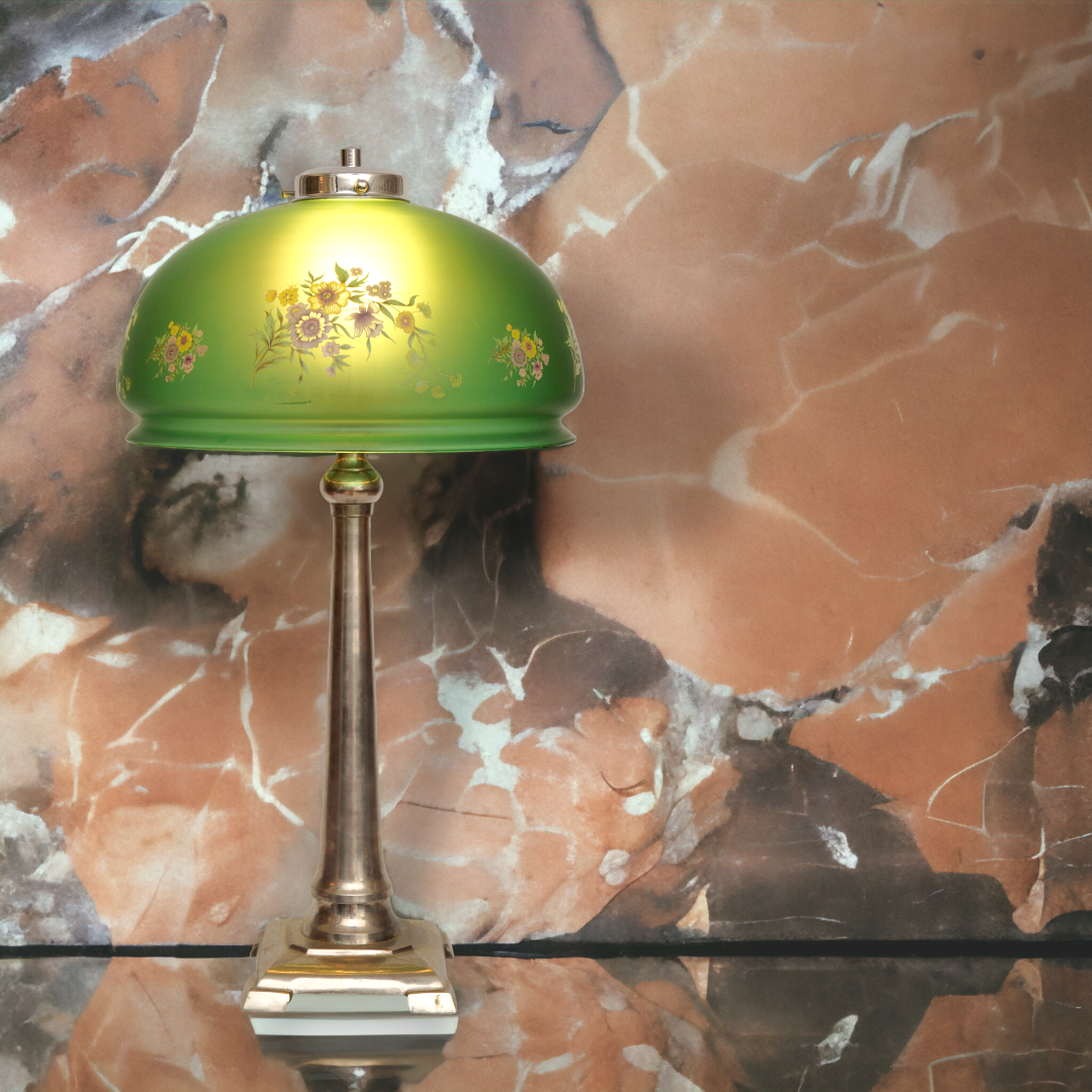 Beau Maison de Campagne Lampe Cuivre Nickel " Tentation " Pomme Pièce Unique Item image 8