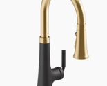 Kohler 23764–BMB Tone Single Handle Kitchen Faucet-Matte Black and Moder... - £273.28 GBP