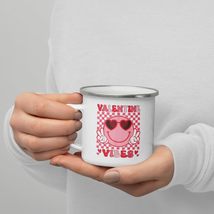 Groovy Valentine Vibes Valentines Day Enamel Mug Couples Mugs Funny Mug Coffee C - $21.73