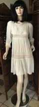 Vintage 1930s/40s Sheer White Dress with Embroidered Net Details XS - £21.31 GBP