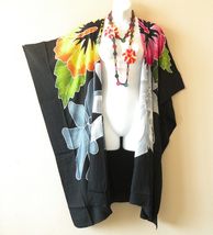 CM32 Floral Kimono 38" Midi Cardigan Duster Kaftan Jacket Cover Top - up... - $29.90