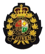 Handmade bullion Embroidery patch for coat jacket or other dresses.  - $25.00