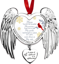 Angel Memorial Ornament Red Cardinal Christmas Ornaments Thoughtful Sympathy Gif - £17.99 GBP