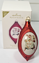 2008 Hallmark Keepsake Waiting for Santa Norman Rockwell Glass Ornament Kids - £5.34 GBP