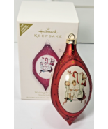2008 Hallmark Keepsake Waiting for Santa Norman Rockwell Glass Ornament ... - £5.31 GBP