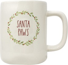 Rae Dunn White SANTA PAWS Mug for Christmas with Red LL Letter Tea Mug - £27.86 GBP