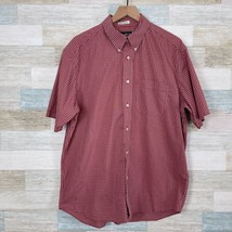 Eddie Bauer Vintage Wrinkle Resistant Shirt Red Plaid Button Down Mens L... - $17.81