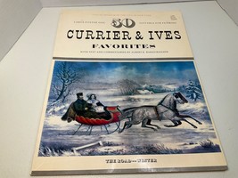 50 Currier &amp; Ives Favorites Large Poster Size Prints Softcover Book 12” x 15” - £14.81 GBP