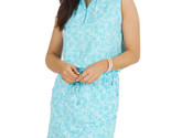 NWT IBKUL Abstract Skin Turquoise Sleeveless Drawstring Golf Dress XS S ... - $62.99