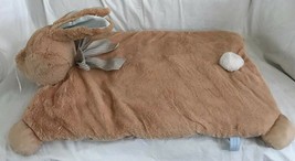 Bearington Baby Plush Soft Tan Bunny Rabbit Security Blanket Lovey Play Mat Rug - £27.45 GBP