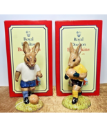 Royal Doulton Bunnykins Goalkeeper &amp; Footballer Figurines DB120 DB121 LE... - €733,24 EUR