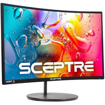 Sceptre Curved 24-inch Gaming Monitor 1080p R1500 98% sRGB HDMI x2 VGA Build-in  - £118.73 GBP