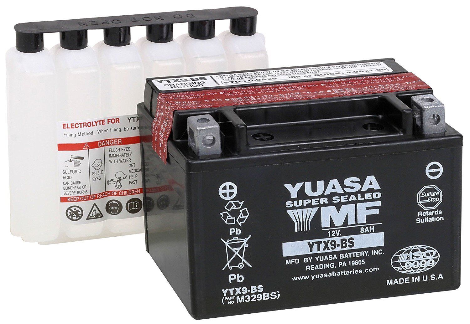 New YUASA Maintenance Free Battery For The 1993-1996 Kawasaki KLX 650 650R 650C - $109.95