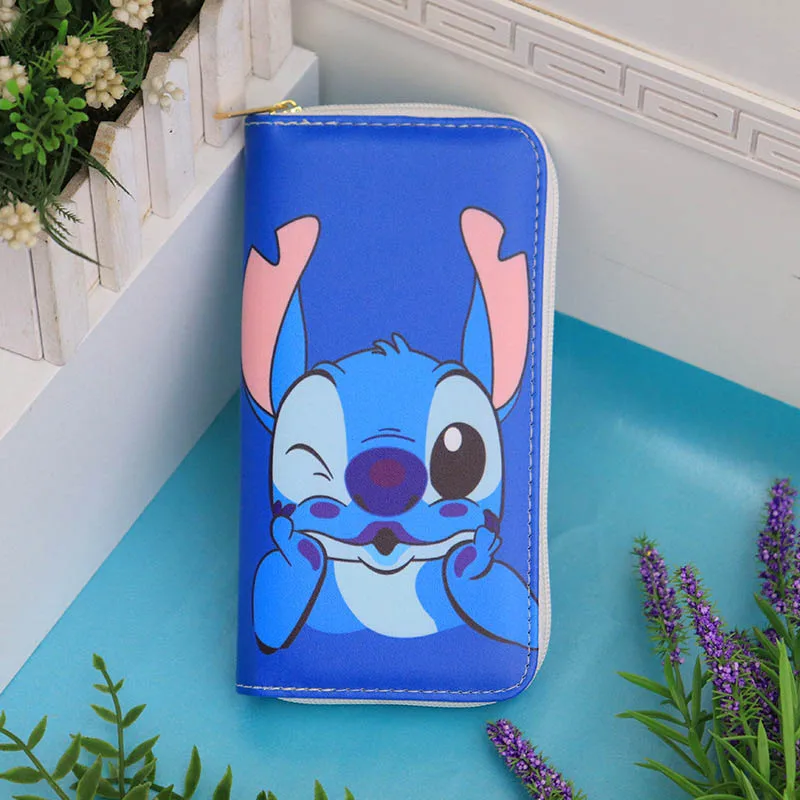   Coin Bag Stitch Cute Woman Long Wallet  Lilo &amp; Stitch PU Leather Girl Boy Card - $93.42