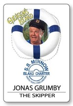 The Skipper Of Gilligan&#39;s Island Name Badge With Magnet Fastener Halloween Costu - £13.34 GBP