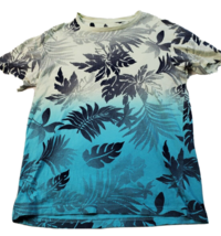 Aéropostale T Shirt Mens Size Small Yellow Blue Palm Leaves 100% Cotton Pullover - £9.49 GBP