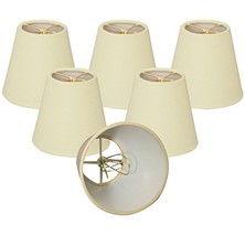(6 Pack) Royal Designs 5&quot; Linen Eggshell Chandelier Lamp Shade, 3 x 5 x 4.5 (CS- - £43.76 GBP