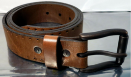 Levi&#39;s 11LV02C048 Solid Brown Genuine Leather Belt - Size 38, 38/95 - £17.18 GBP