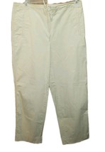 Talbots Tan Beige Supersoft Chino Stretch Pants Size 10 Tapered Ankle Ti... - $15.79