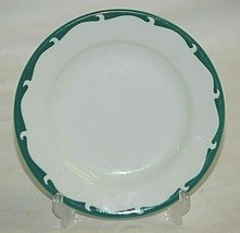 Sterling Vitrified China Bread &amp; Butter Plate Green Wavy Band Restaurant... - £10.25 GBP