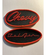 CHEVY BEL  AIR BLACK RED  SEW/IRON ON PATCH BADGE EMBLEM EMBROIDERED - $240.26 MXN