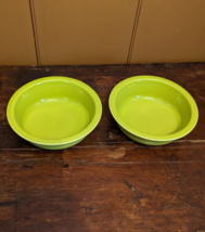 Set of 2 Fiestaware Lemongrass Green Soup Cereal 19 oz Bowl 7&quot; Fiesta - £15.21 GBP