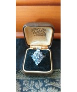 Vintage 1980-s Genuine Tanzanite Sterling Silver Ring Size UK S, US 9 - £92.26 GBP