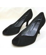 Stuart Weitzman Shoes Classic Heels Size-9M Black Leather/Suede - £31.85 GBP