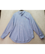 Polo Ralph Lauren Dress Shirt Mens Large Blue Gingham Check Classic Fit ... - £18.15 GBP