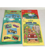 Golden sticker fun book lot hot wheels chip n dale tinytoon sesame street - $31.68