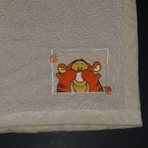 Disney Baby Tigger Baby Blanket White Sherpa Fleece Orange Ladybugs Peek-A-Boo - £39.30 GBP