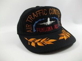 Air Traffic Controller Fukuoka ACC Hat Vintage Black Strapback Baseball Cap - £13.40 GBP