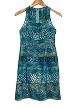 Title Sleeveless Dress Built in Bra Print Dress Size 4 Zipper Pocket Tea... - $369.07 MXN
