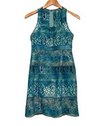 Title Sleeveless Dress Built in Bra Print Dress Size 4 Zipper Pocket Tea... - $370.83 MXN