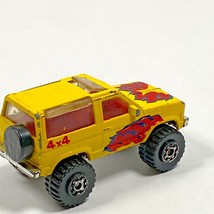 Matchbox Ford Bronco II Kelloggs Cereal Promo Yellow Flames 1987 Toy Car - £7.95 GBP