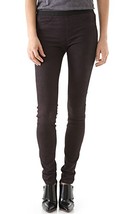  Helmut Lang Stretch Embossed Suede LEATHER Leggings Pants Plum sz 4 - $2,053.97 MXN