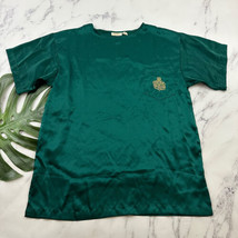 Victorias Secret Vintage Sleep Shirt Nightgown Size M/L Emerald Green Satin - £17.21 GBP
