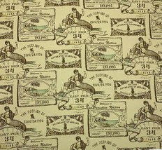 Tommy Bahama Mermaids Call Sandcastle Beige Brown Paradise Fabric By Yard 54&quot;W - £9.91 GBP